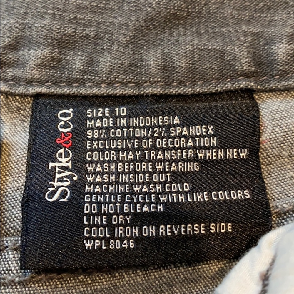 Style & Co SZ 10 Faded Black/Grey Denim Jeans D3 - Picture 11 of 14